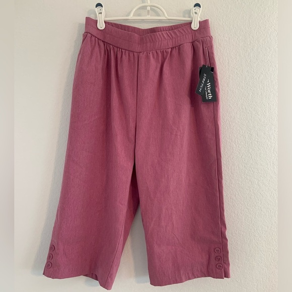 NWT Bon Worth Pink Cropped Pant - Picture 6 of 8